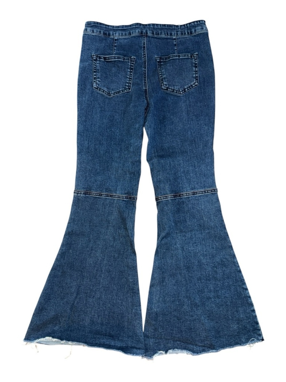 Chelsea & Violet Girls Flare Jeans Raw Hem Denim Size L 12/14 - Picture 2 of 10